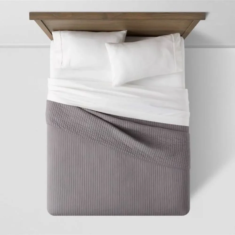 Threshold Washed Santeen Bed Quilt Blanket